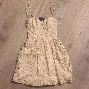 NWT Abercrombie & Fitch Cream Lace Bustier Dress